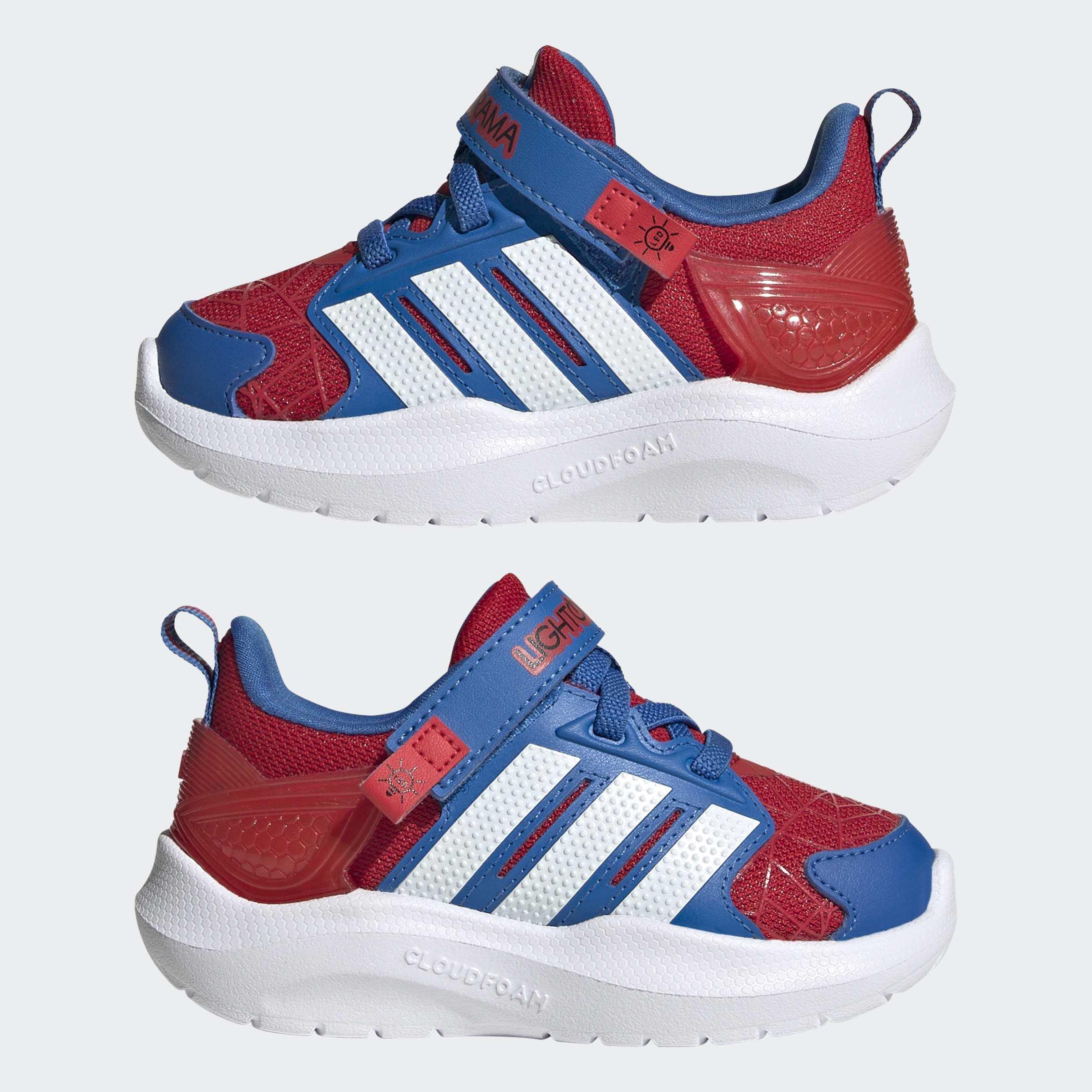 Kids Unisex adidas Marvel Lightorama Spider-Man Shoes Infants, Red, A701_ONE, large image number 9