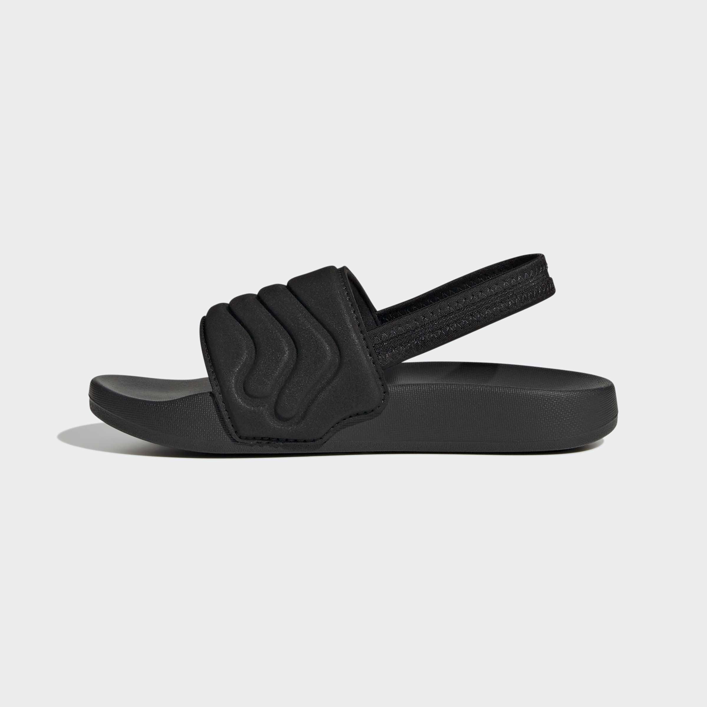 Kids Unisex Adilette Estrap 2.0 Slides, Black, A701_ONE, large image number 7