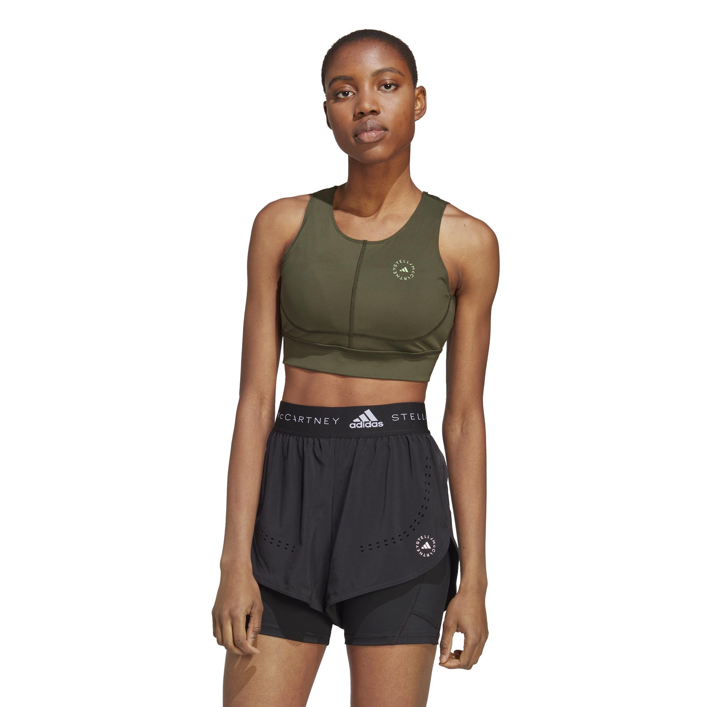 Women Adidas By Stella Mccartney True Purpose Training Crop Top, Grey, A701_ONE, large image number 0