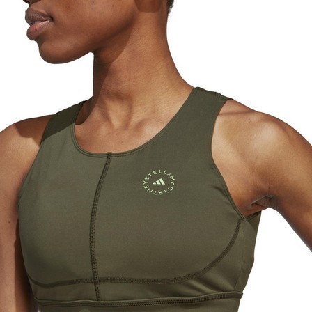 Women Adidas By Stella Mccartney True Purpose Training Crop Top, Grey, A701_ONE, large image number 7