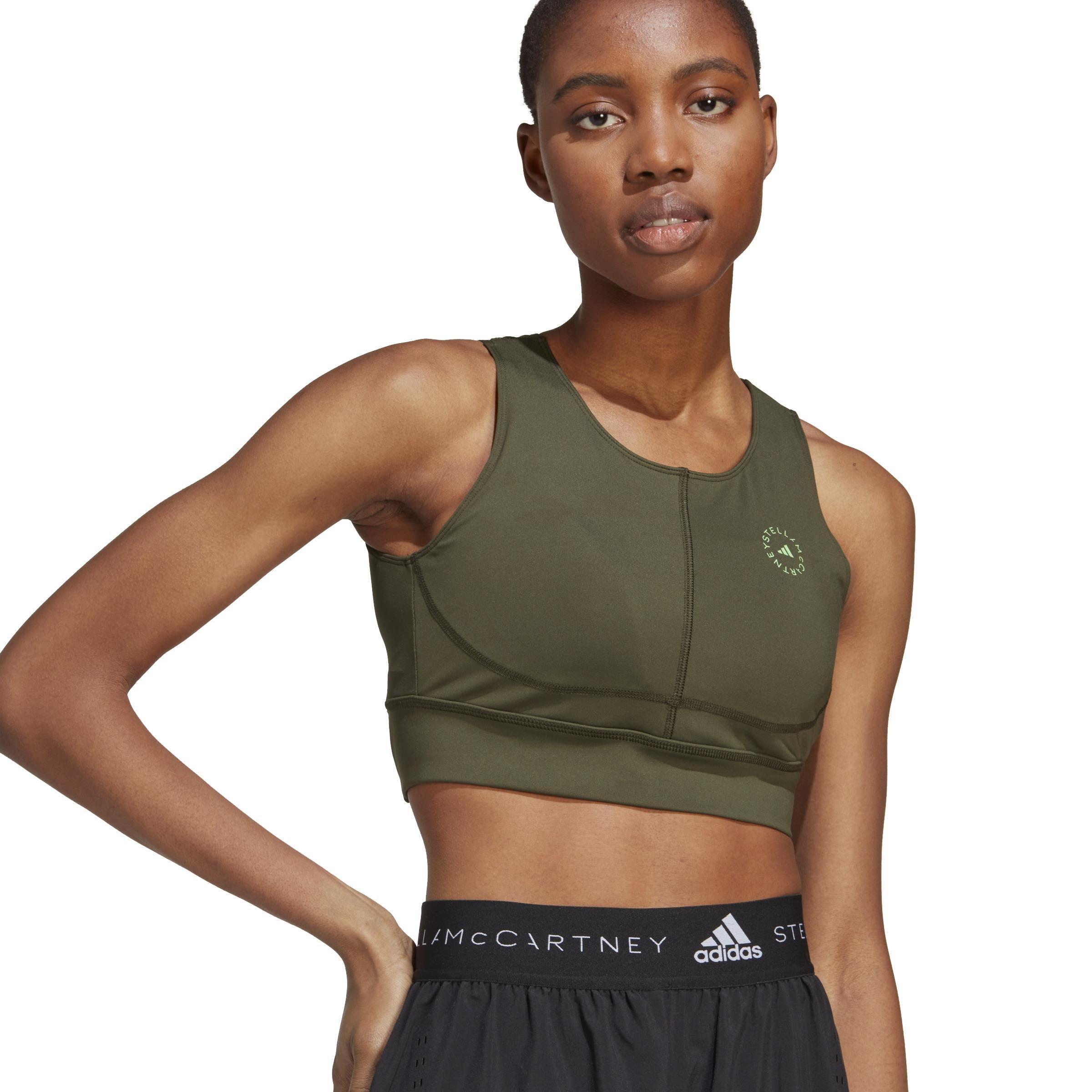 Women Adidas By Stella Mccartney True Purpose Training Crop Top, Grey, A701_ONE, large image number 13