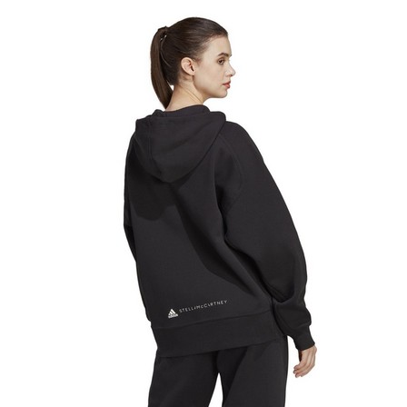Women Adidas By Stella Mccartney Full-Zip Hoodie, Black, A701_ONE, large image number 3