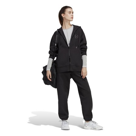 Women Adidas By Stella Mccartney Full-Zip Hoodie, Black, A701_ONE, large image number 12