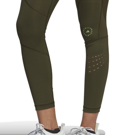 Women Adidas By Stella Mccartney True Purpose Training 7/8 Leggings, Green, A701_ONE, large image number 6