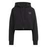 Women Adidas By Stella Mccartney Cropped Hoodie, Black, A701_ONE, thumbnail image number 1