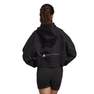 Women Adidas By Stella Mccartney Cropped Hoodie, Black, A701_ONE, thumbnail image number 3