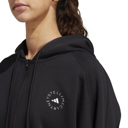 Women Adidas By Stella Mccartney Cropped Hoodie, Black, A701_ONE, large image number 5