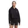 Women Adidas By Stella Mccartney Cropped Hoodie, Black, A701_ONE, thumbnail image number 9