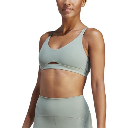 Women Yoga Studio Luxe Light-Support Bra, Green, A701_ONE, large image number 1