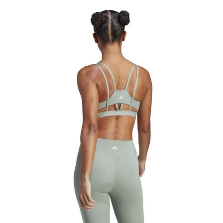 Women Yoga Studio Luxe Light-Support Bra, Green, A701_ONE, large image number 5