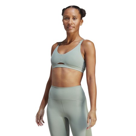 Women Yoga Studio Luxe Light-Support Bra, Green, A701_ONE, large image number 11