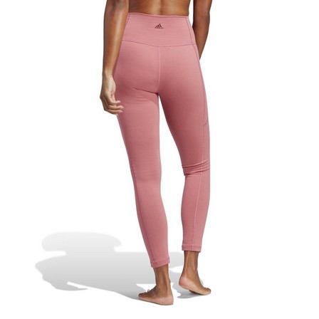 Women Adidas Yoga Studio 7/8 Leggings, Pink, A701_ONE, large image number 4