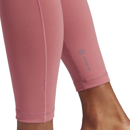 Women Adidas Yoga Studio 7/8 Leggings, Pink, A701_ONE, large image number 6