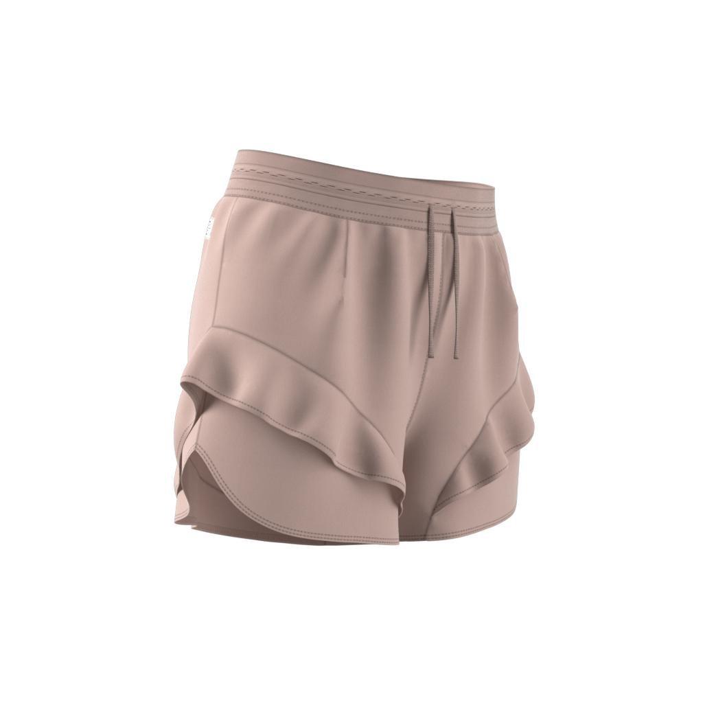 beige running shorts