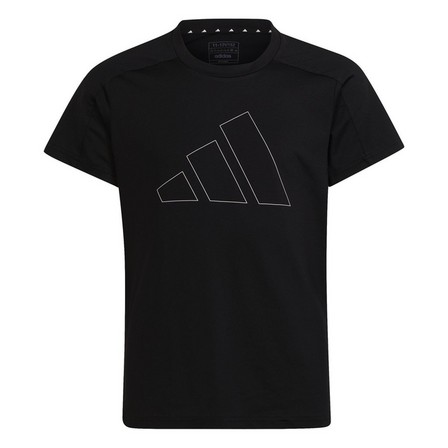 Kids Girls Regular-Fit Logo T-Shirt, Black, A701_ONE, large image number 2