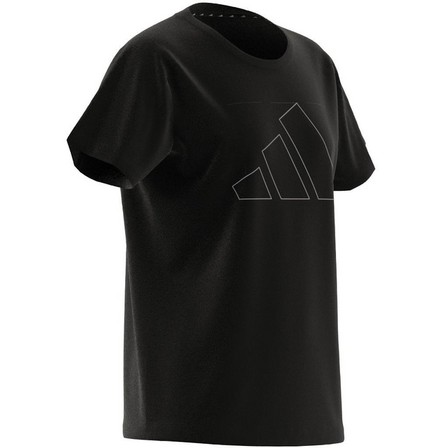 Kids Girls Regular-Fit Logo T-Shirt, Black, A701_ONE, large image number 9