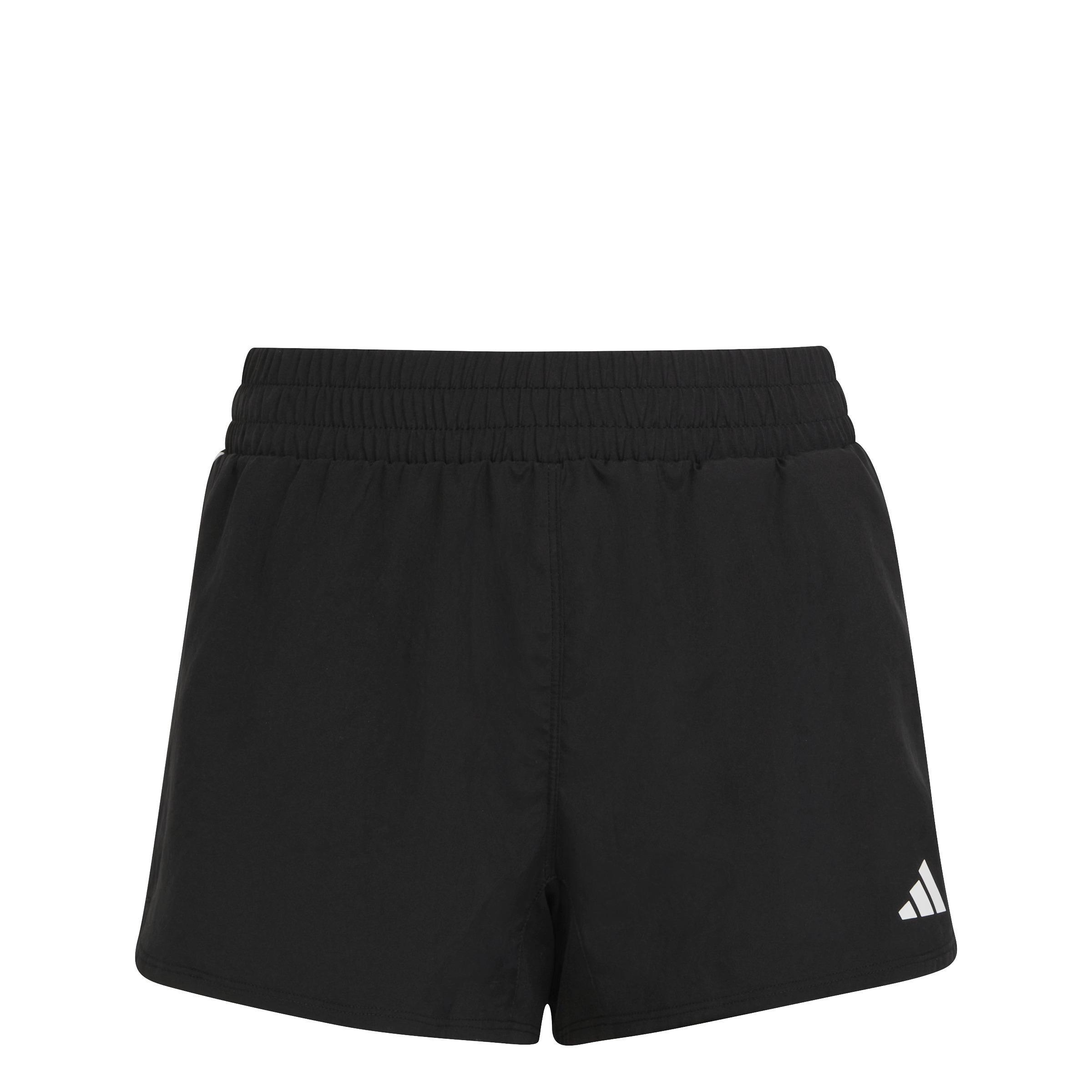 Kids Girls Essentials Aeroready 3-Stripes Shorts, Black, A701_ONE, large image number 0