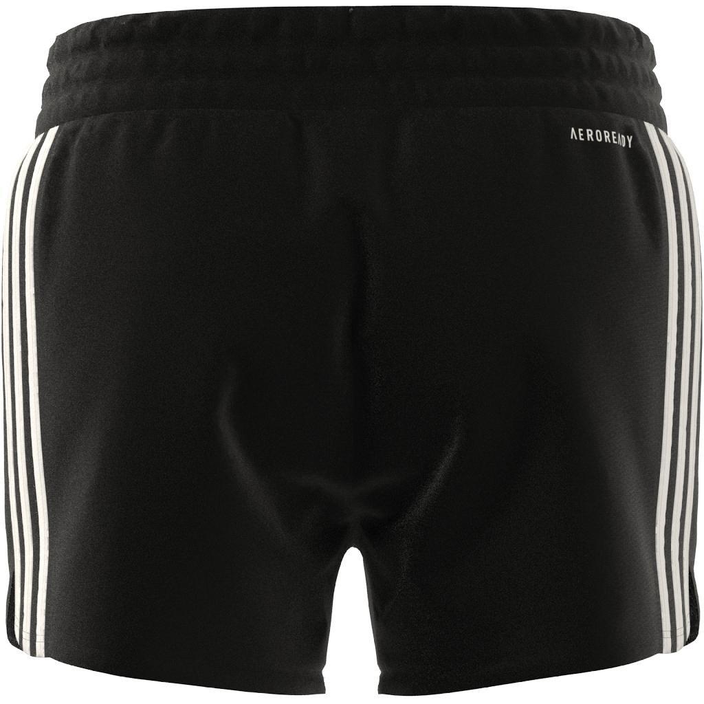 Kids Girls Essentials Aeroready 3-Stripes Shorts, Black, A701_ONE, large image number 11