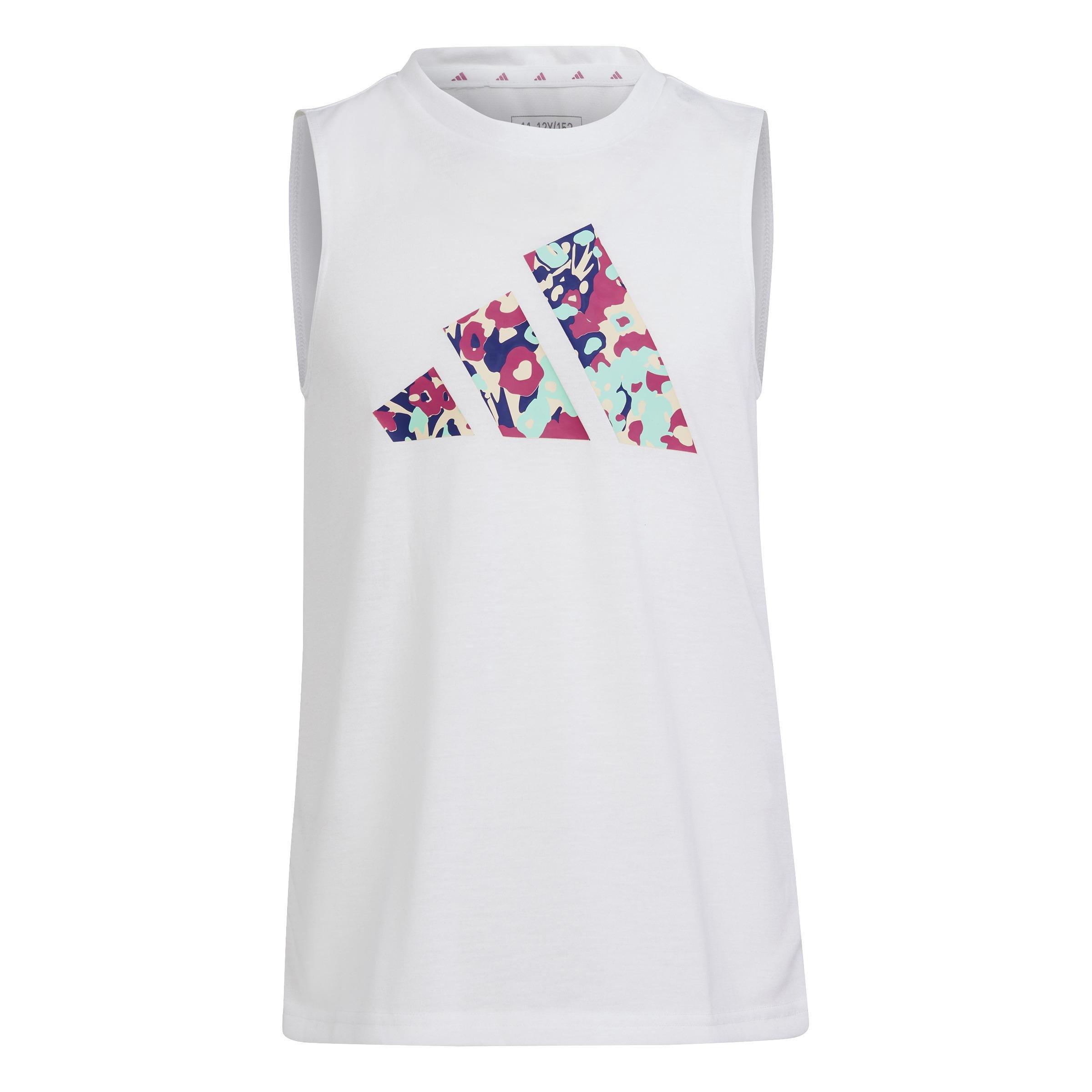 Kids Girl Train Essentials Aeroready Regular-Fit Tank Top, White, A701_ONE, large image number 0