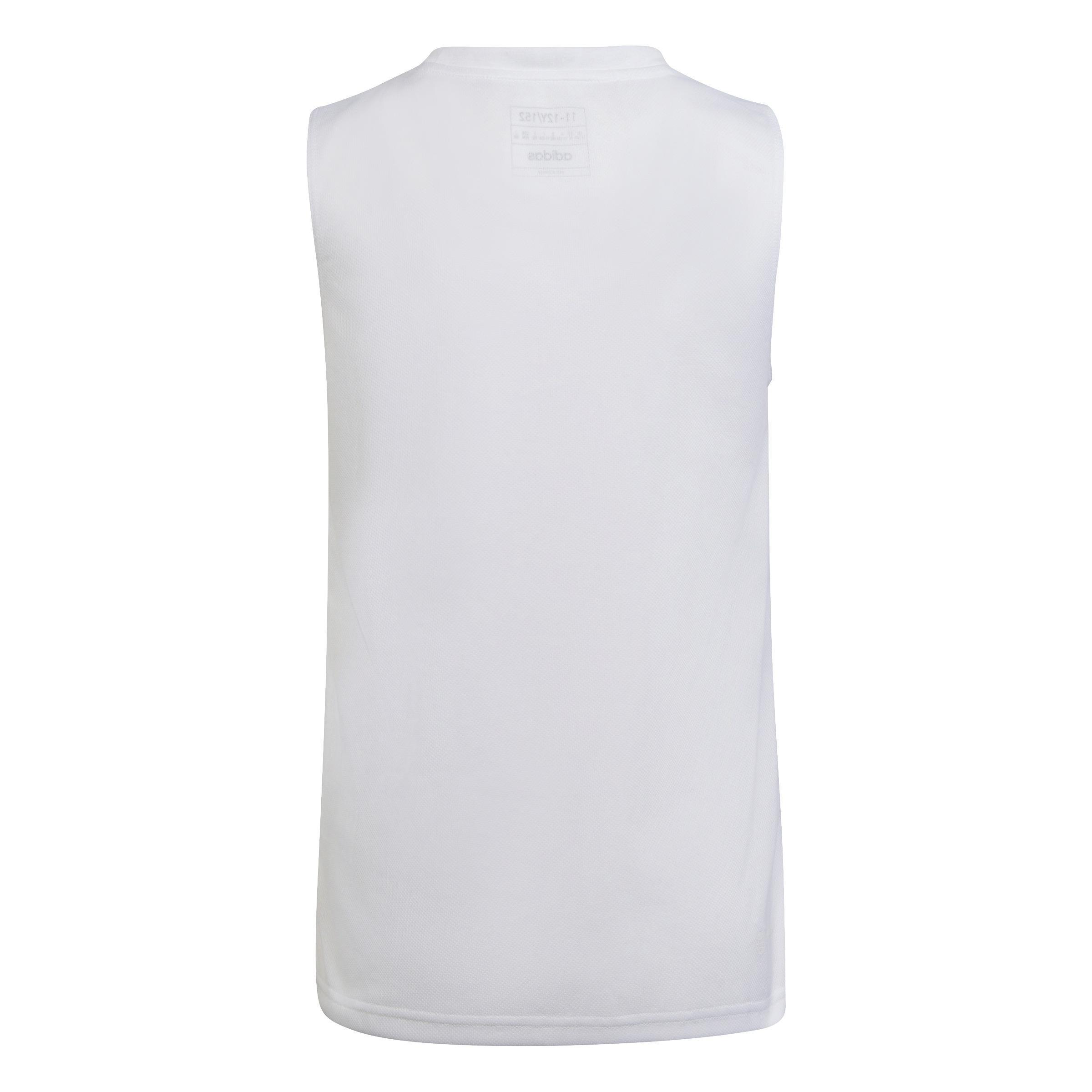 Kids Girl Train Essentials Aeroready Regular-Fit Tank Top, White, A701_ONE, large image number 2