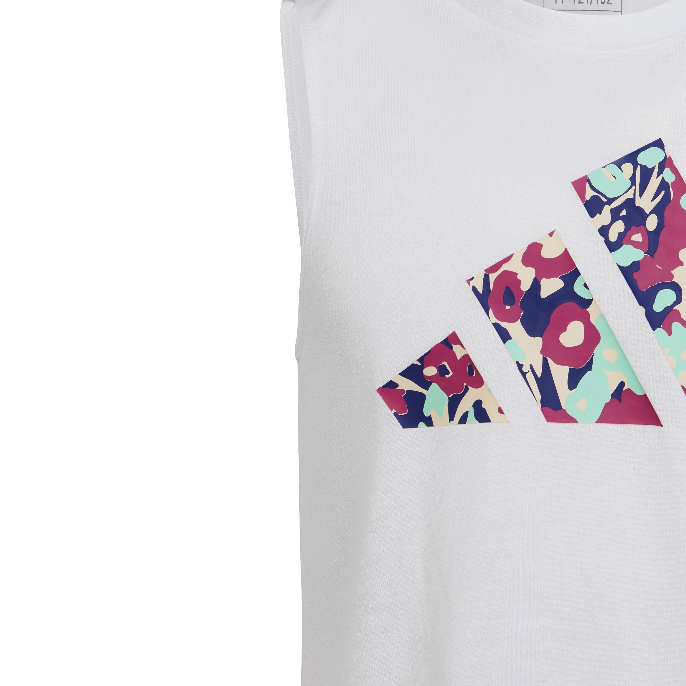 Kids Girl Train Essentials Aeroready Regular-Fit Tank Top, White, A701_ONE, large image number 3