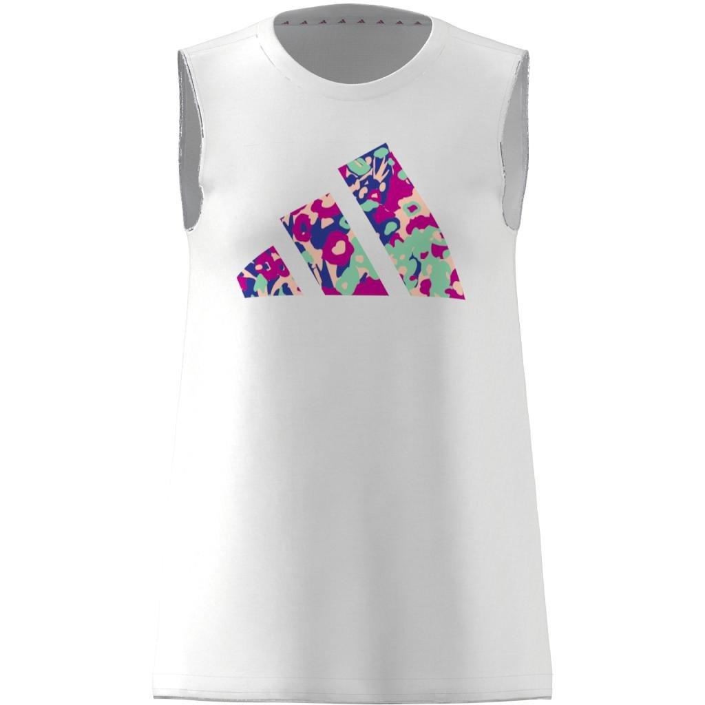 Kids Girl Train Essentials Aeroready Regular-Fit Tank Top, White, A701_ONE, large image number 12