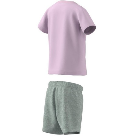 Unisex Infant Organic Cotton Tee And Shorts Set, Pink, A701_ONE, large image number 4