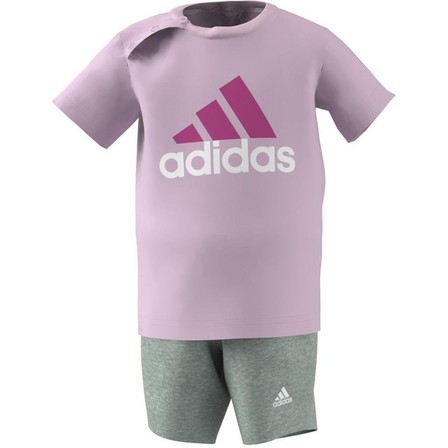 Unisex Infant Organic Cotton Tee And Shorts Set, Pink, A701_ONE, large image number 5