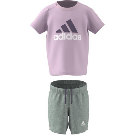 Unisex Infant Organic Cotton Tee And Shorts Set, Pink, A701_ONE, large image number 7