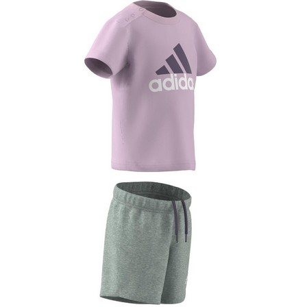 Unisex Infant Organic Cotton Tee And Shorts Set, Pink, A701_ONE, large image number 12