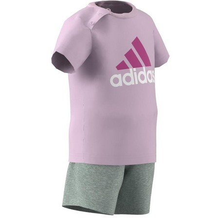 Unisex Infant Organic Cotton Tee And Shorts Set, Pink, A701_ONE, large image number 15