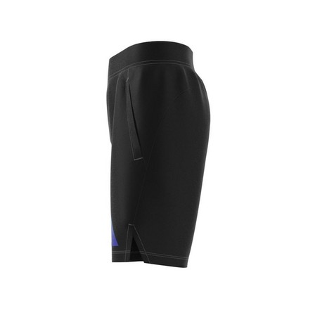 Kids Boys Aeroready Logo Woven Shorts, Black, A701_ONE, large image number 7