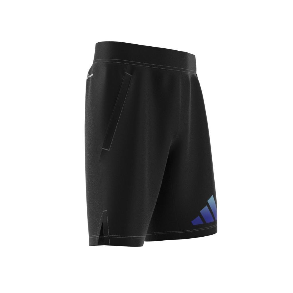 Kids Boys Aeroready Logo Woven Shorts, Black, A701_ONE, large image number 9