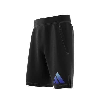 Kids Boys Aeroready Logo Woven Shorts, Black, A701_ONE, large image number 10