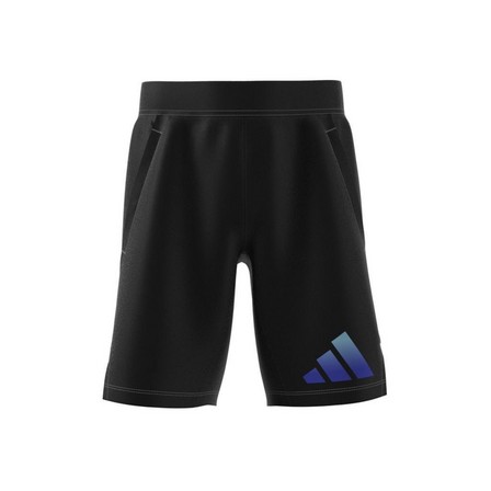 Kids Boys Aeroready Logo Woven Shorts, Black, A701_ONE, large image number 11