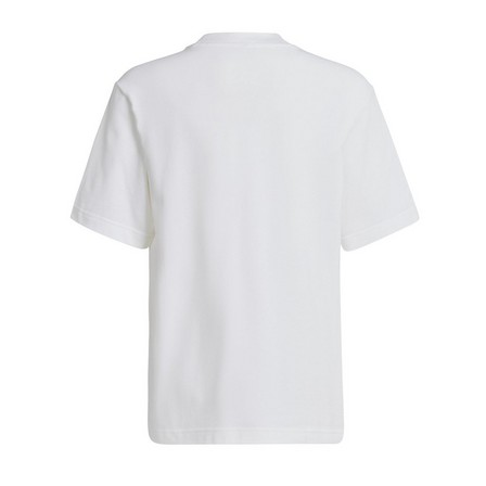 Unisex Junior Future Icons Logo Pique T-Shirt, White, A701_ONE, large image number 2