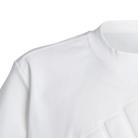 Unisex Junior Future Icons Logo Pique T-Shirt, White, A701_ONE, large image number 4