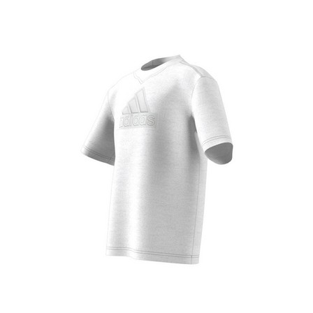 Unisex Junior Future Icons Logo Pique T-Shirt, White, A701_ONE, large image number 6