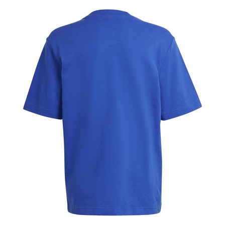 Unisex Kids Future Icons Logo Pique T-Shirt, Blue, A701_ONE, large image number 2
