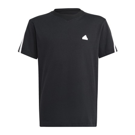 Unisex Kids Future Icons 3-Stripes T-Shirt, Black, A701_ONE, large image number 1