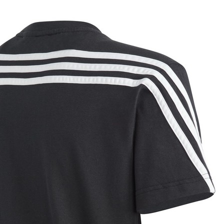 Unisex Kids Future Icons 3-Stripes T-Shirt, Black, A701_ONE, large image number 3