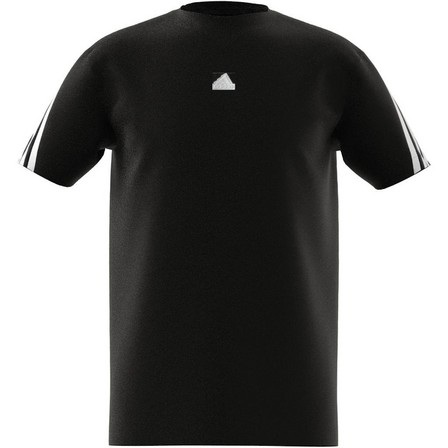 Unisex Kids Future Icons 3-Stripes T-Shirt, Black, A701_ONE, large image number 6