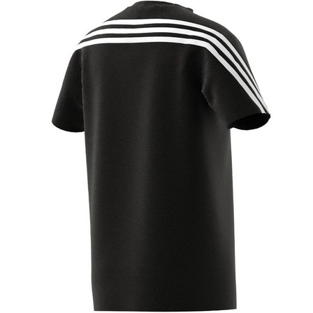Unisex Kids Future Icons 3-Stripes T-Shirt, Black, A701_ONE, large image number 12