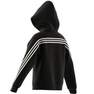 Unisex Kids Future Icons 3-Stripes Full-Zip Hooded Track Top, Black, A701_ONE, thumbnail image number 2