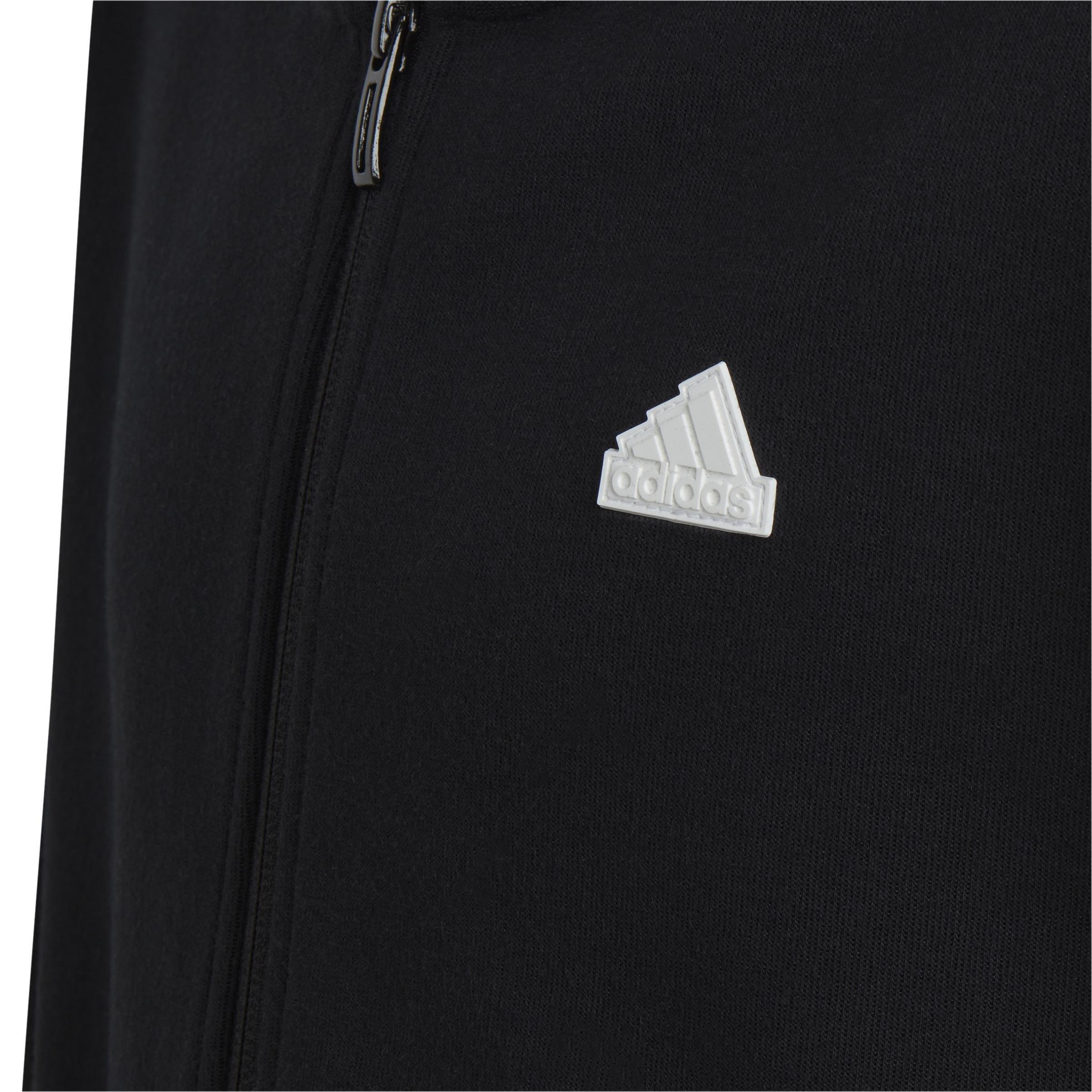 adidas - Unisex Kids Future Icons 3-Stripes Full-Zip Hooded Track Top, Black