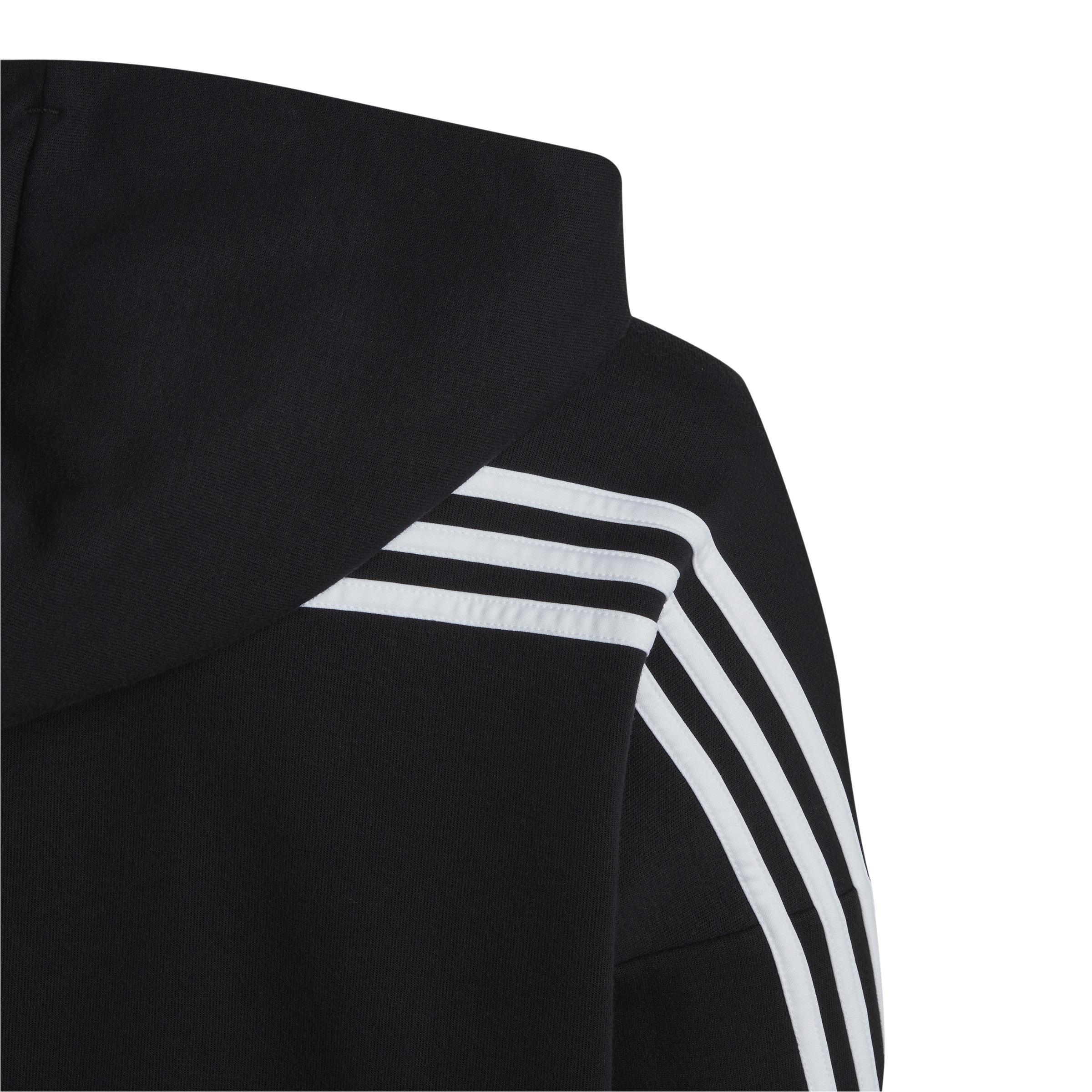 adidas - Unisex Kids Future Icons 3-Stripes Full-Zip Hooded Track Top, Black