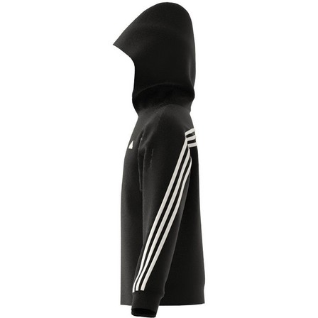 Unisex Kids Future Icons 3-Stripes Full-Zip Hooded Track Top, Black, A701_ONE, large image number 10