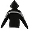 Unisex Kids Future Icons 3-Stripes Full-Zip Hooded Track Top, Black, A701_ONE, thumbnail image number 12