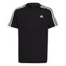 Unisex Kids Essentials 3-Stripes Cotton T-Shirt, Black, A701_ONE, thumbnail image number 0