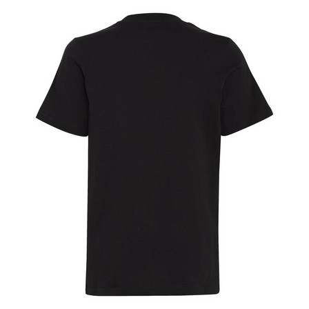 Unisex Kids Essentials 3-Stripes Cotton T-Shirt, Black, A701_ONE, large image number 2